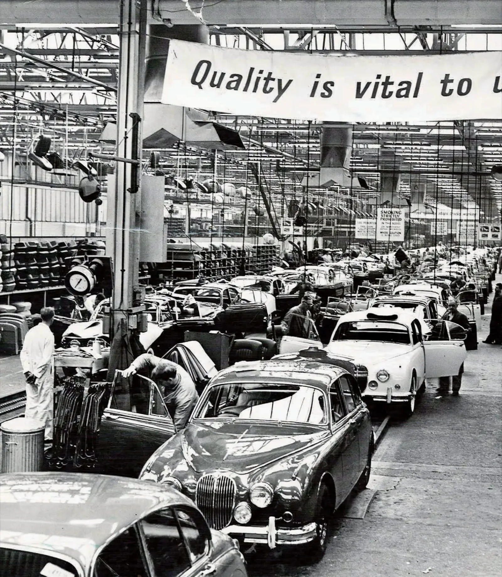 Sir Williams Lyon presenting Jaguar E-Type at Geneva 