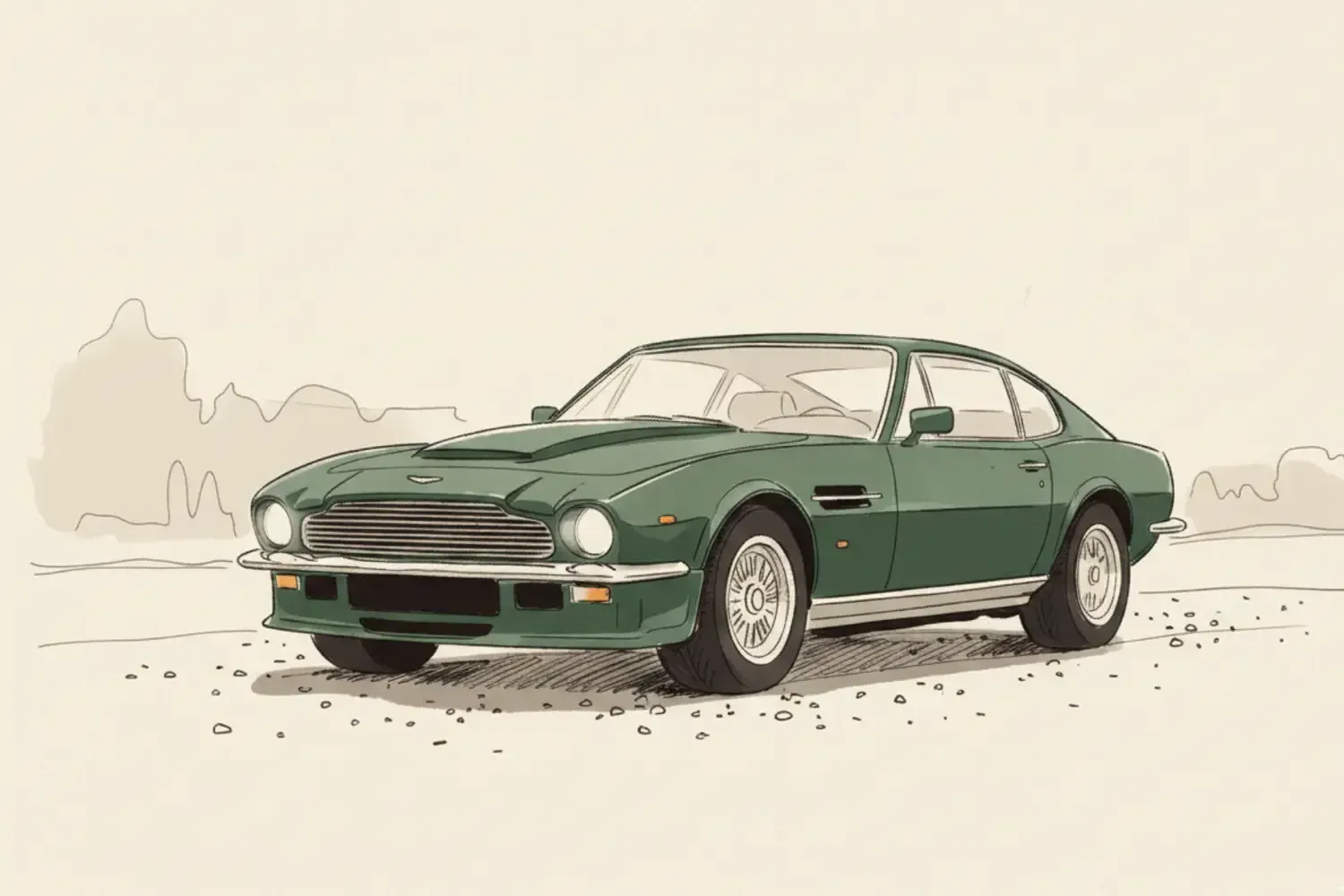 Aston Martin V8 stands in for the muscle-car spirit - big engine, huge torque, and brute force over finesse.