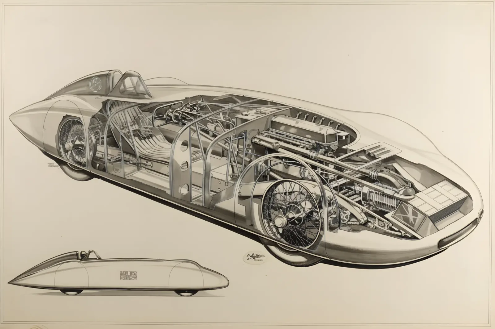 MG EX135 cutaway
