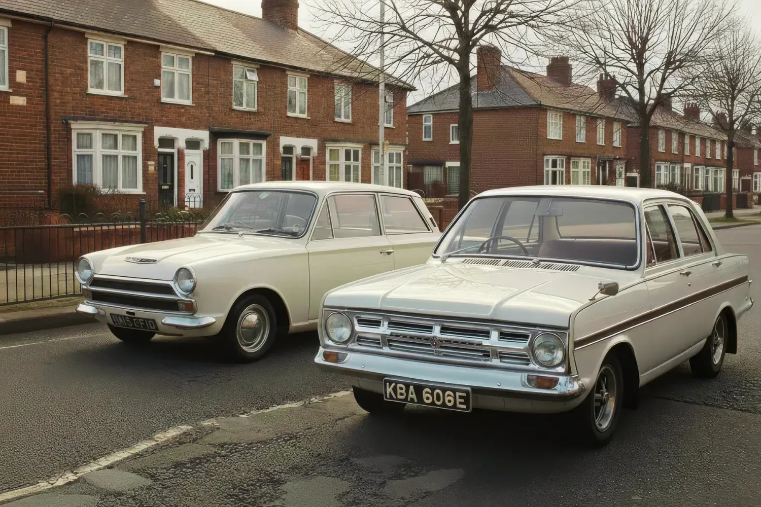 Ford Cortina and Vauxhall Victor