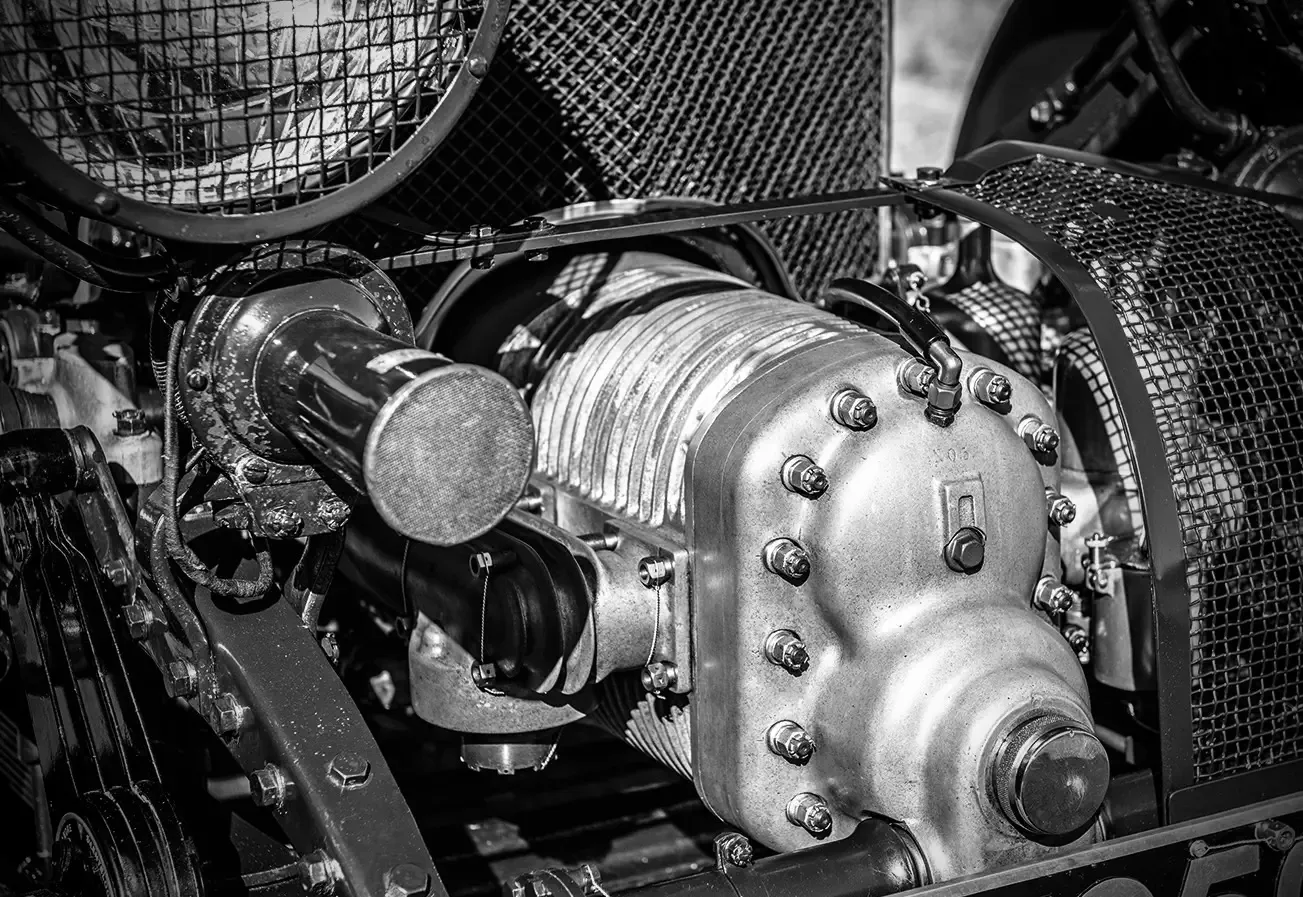 Bentley "Blower" supercharger from the front