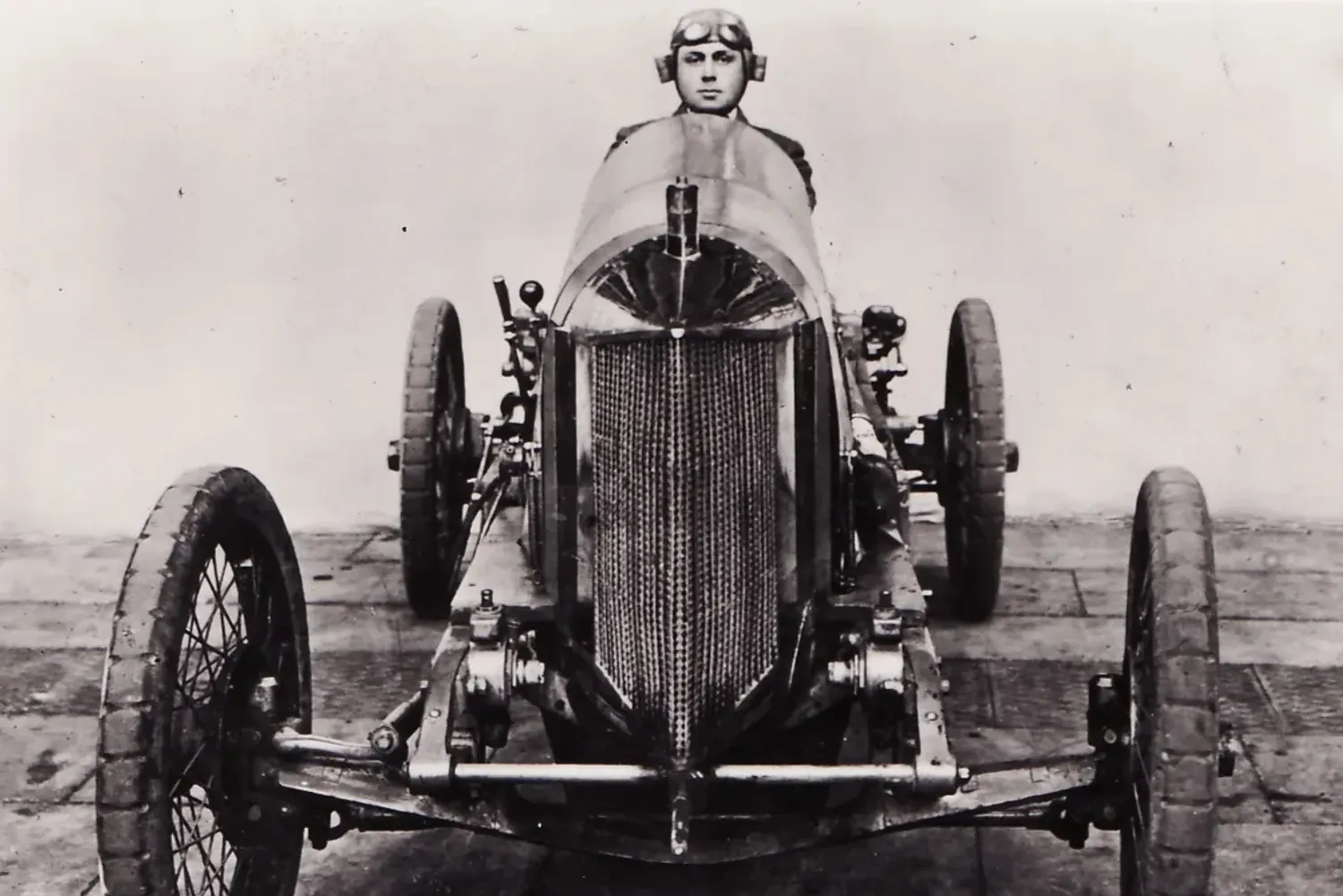 Louis Coatalen in a Grand Prix Sunbeam car (Image via Grandprixsunbeams.com)