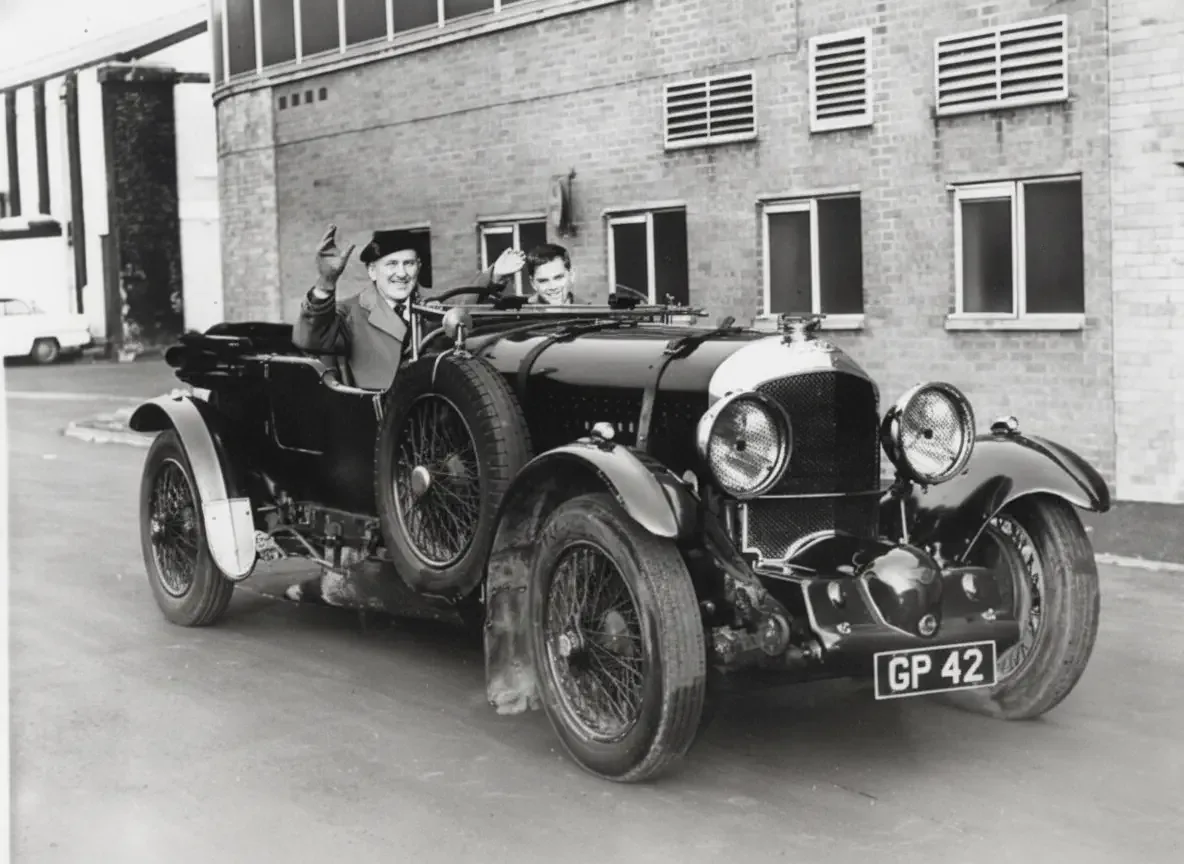 Amherst Villiers and his son Charles in the Blower Bentley