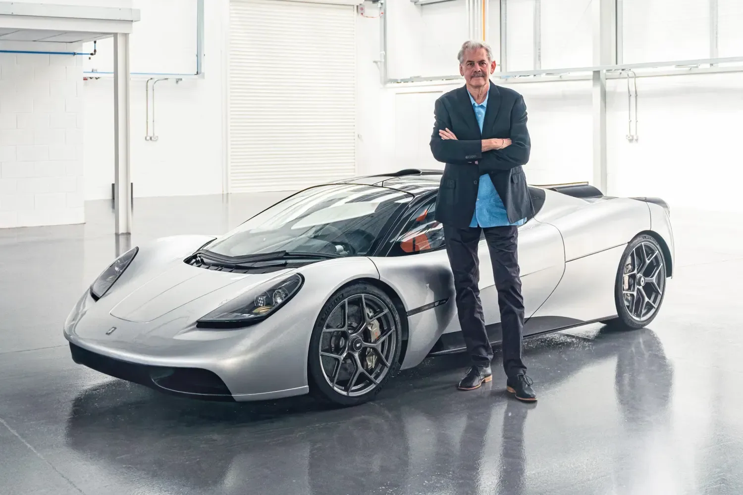 Gordon Murray standing in front of the T.50