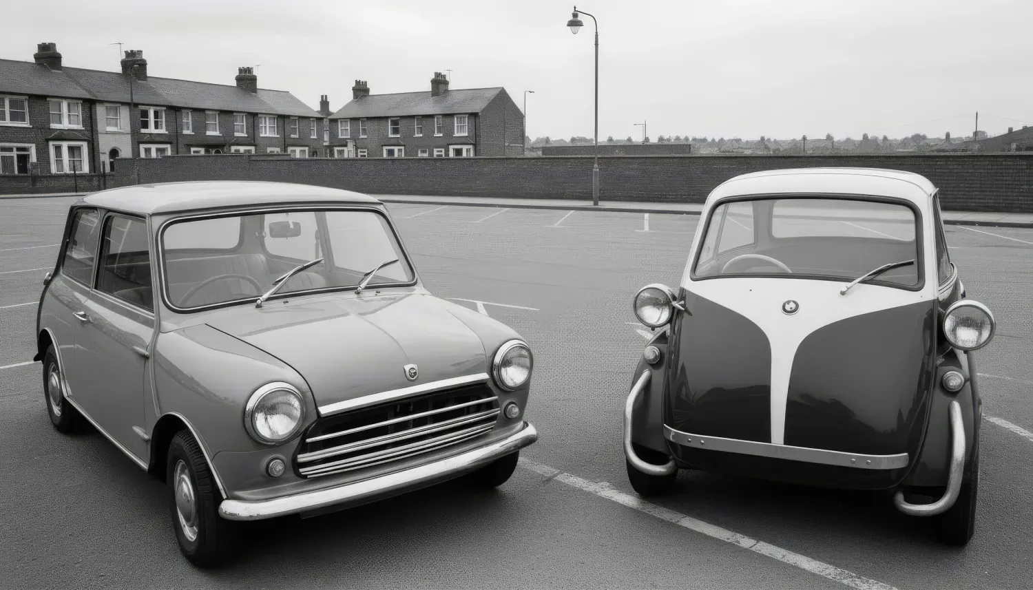 Austin Mini and BMW Isetta