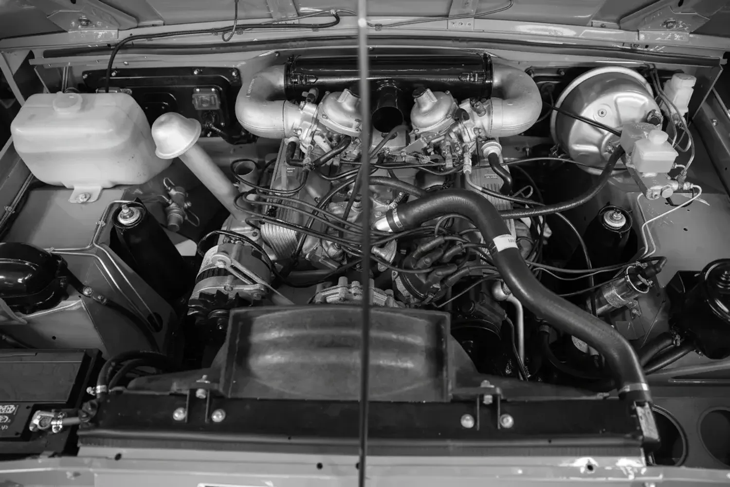 Rover V8 engine in a Land Rover