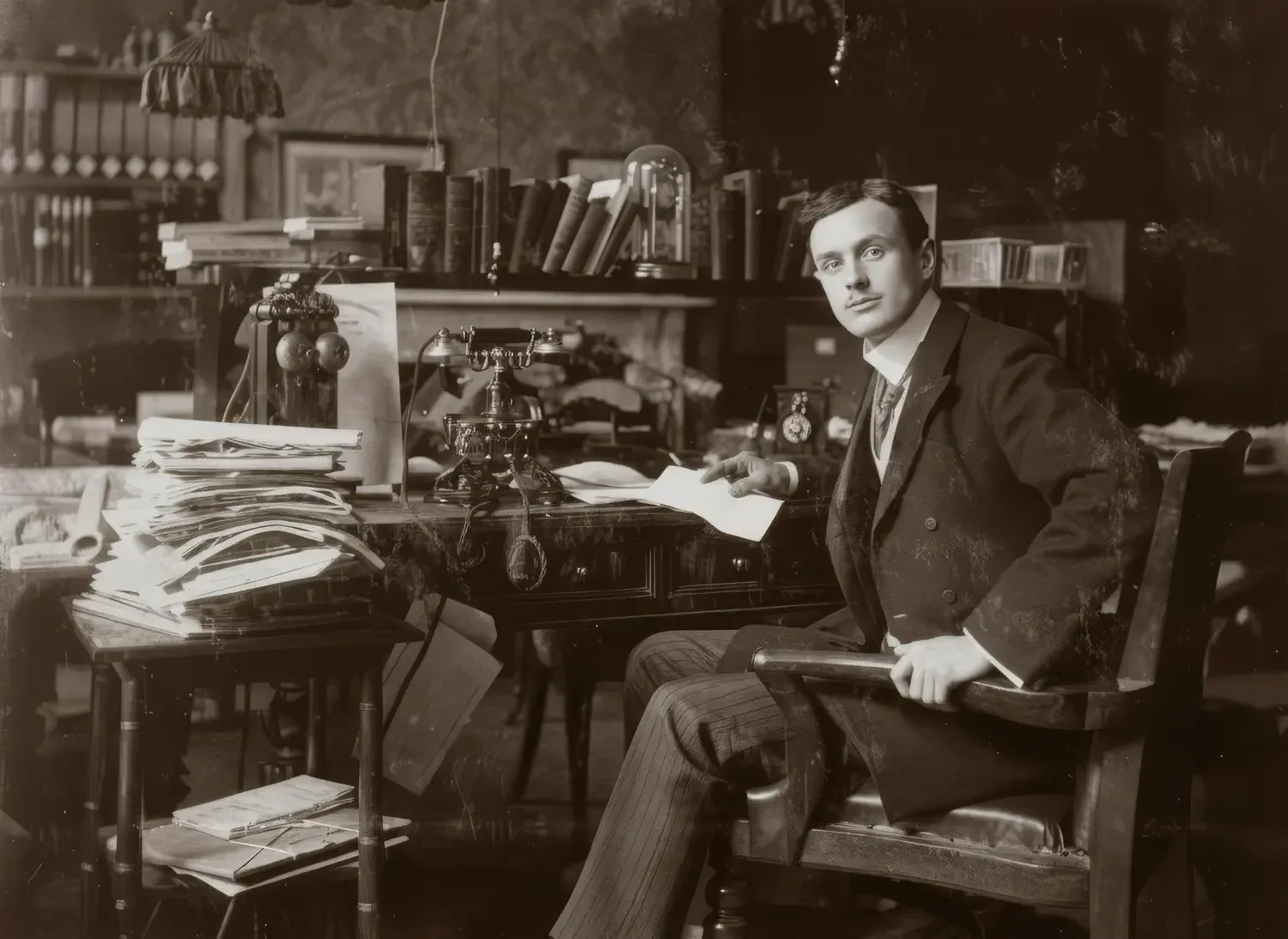 Charles Stewart Royce in his office